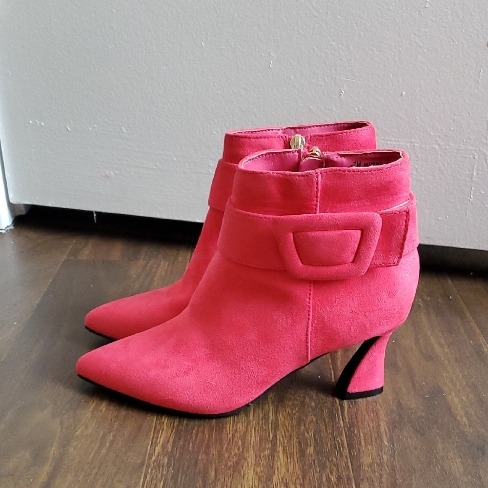 Cato Vibrant Pink Ankle Booties